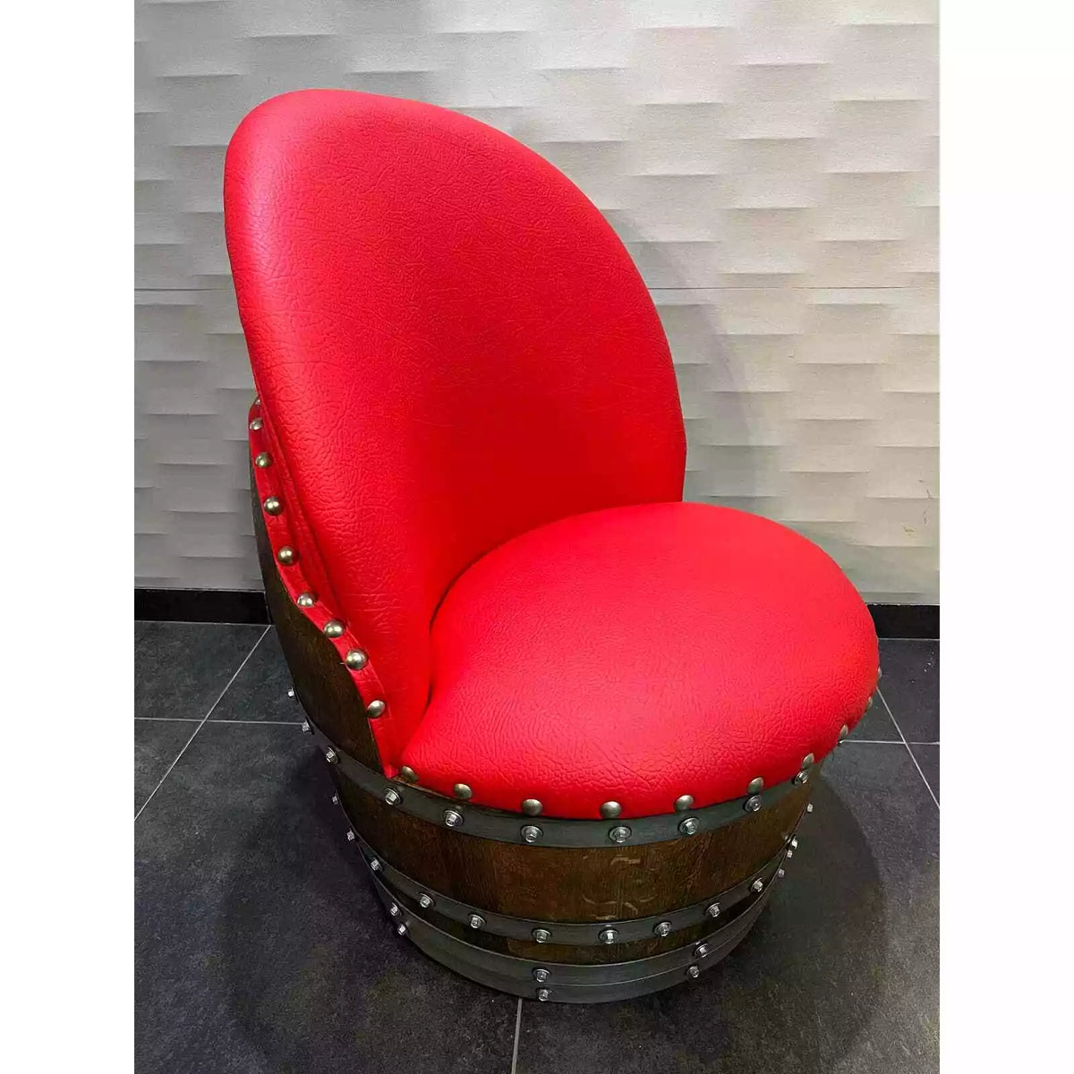 4-Chair Steel Table Set (Dining/Living Room) (Wine Barrel Chair -Whiskey Barrel)