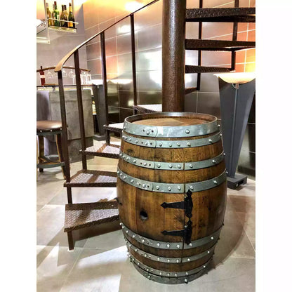 Wine Barrel Multi-Use Bar Cabinet (Pub Table - Barrel Bar - Whiskey Barrel Bar)